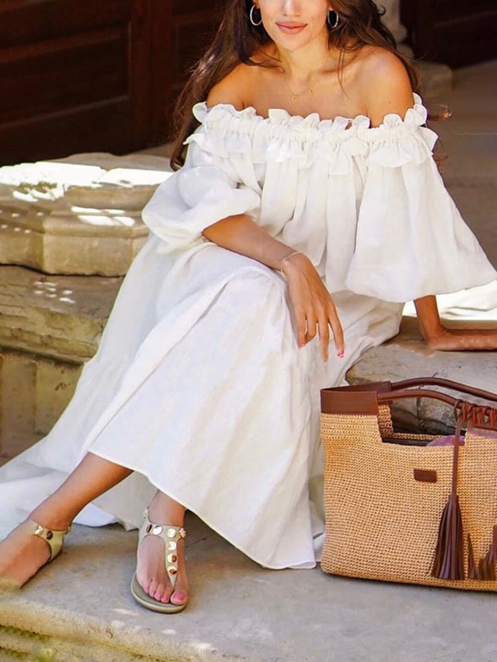Camille | Maxi Dress for Women - Off-Shoulder Midi Length 4