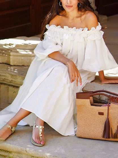Camille | Maxi Dress for Women - Off-Shoulder Midi Length 4