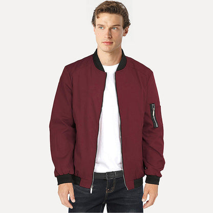 Men's Classic Zip-Up Flight Jacket