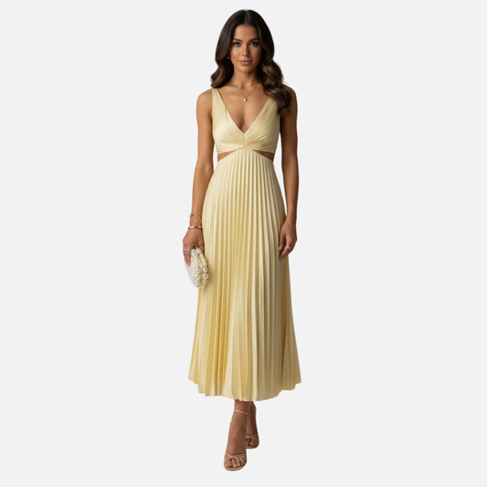 Women's Breathable V-Neck Midi Dress