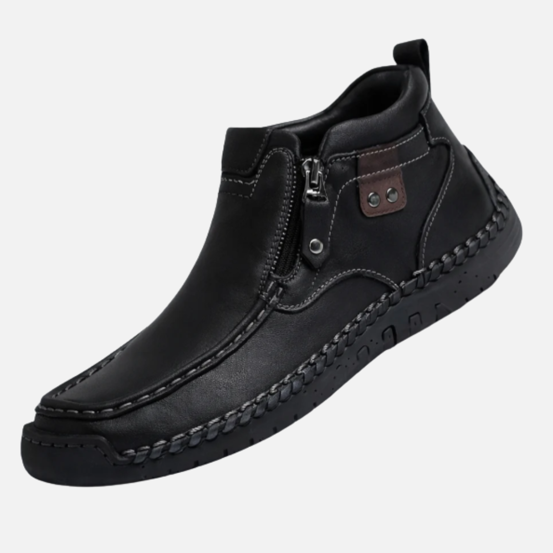 Hudson | Men's Orthopedic Zip Leather Boots