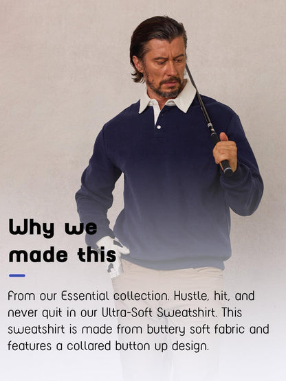 Classic Men's Golf Collar Sweatshirt