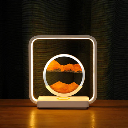 Colorful 3D LED Table Lamp with Moving Sand Design