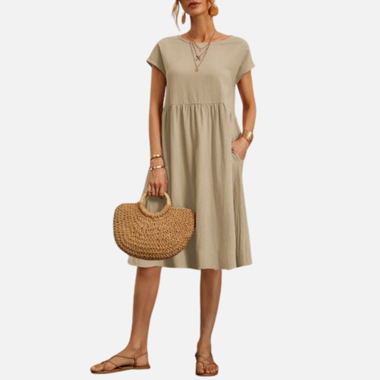 Women’s Linen Dress Short Sleeve