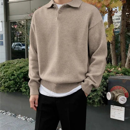 Seth | Luxury Wool Polo Sweater