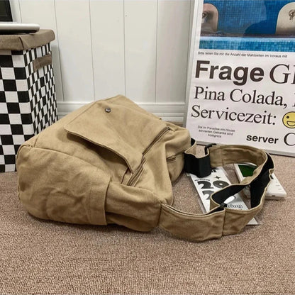Versatile Canvas Crossbody Messenger Bag for Daily Use