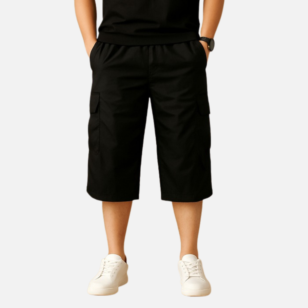 Men's 3/4 Cargo Shorts - Multi-Pocket Below Knee Combat Shorts