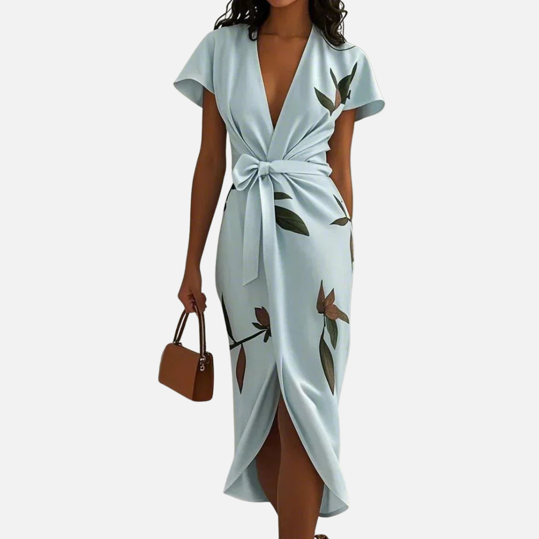 Elsie | Boho Wrap Midi Dress