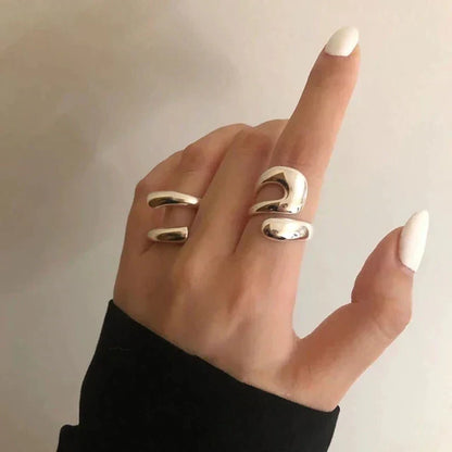 Simple Adjustable Band Ring - Luxivelle
