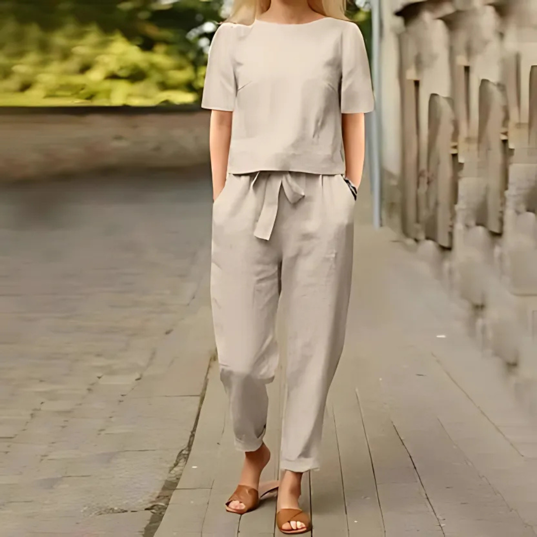 Lightweight Breathable Short Sleeve Summer Outfit Set