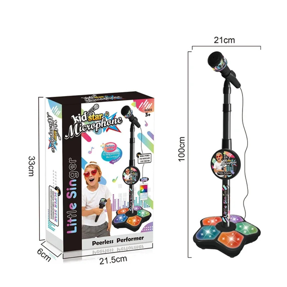 Fun Kids Sing Along Microphone with Stand