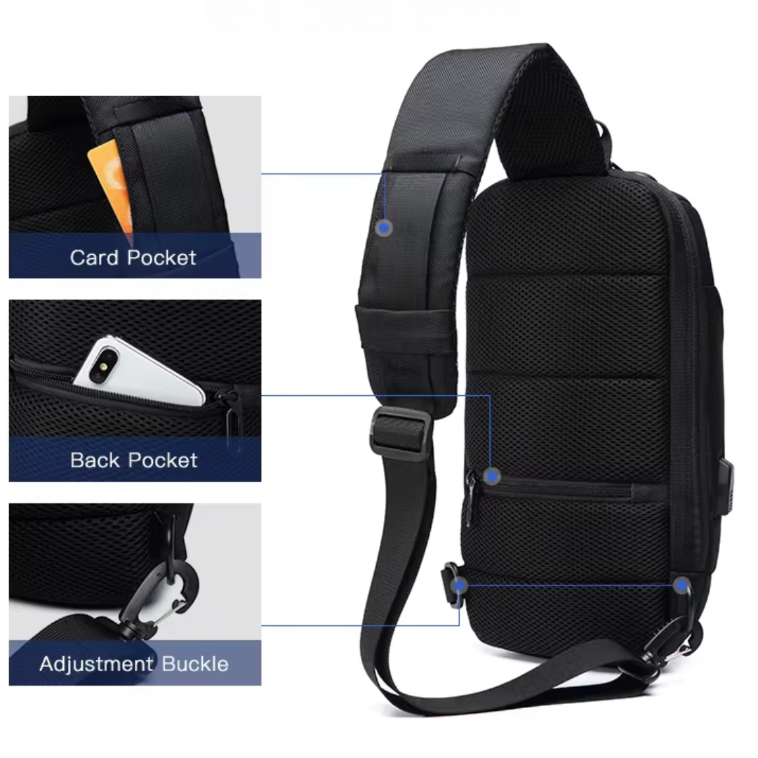 Safe Crossbody Purse with USB Charger