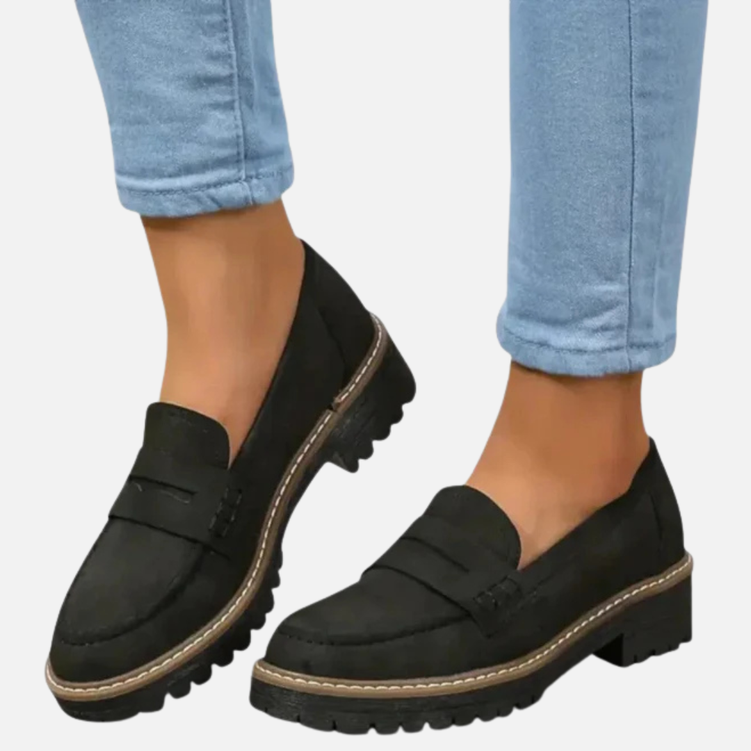 Abigail | Lug-Sole Penny Loafers