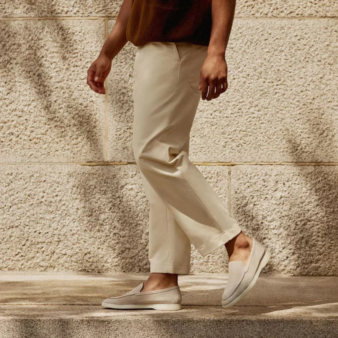 Soft Leather Slip On Shoes - Luxivelle