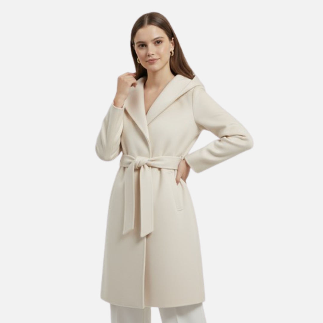 Women's Elegant Hooded Wrap Coat