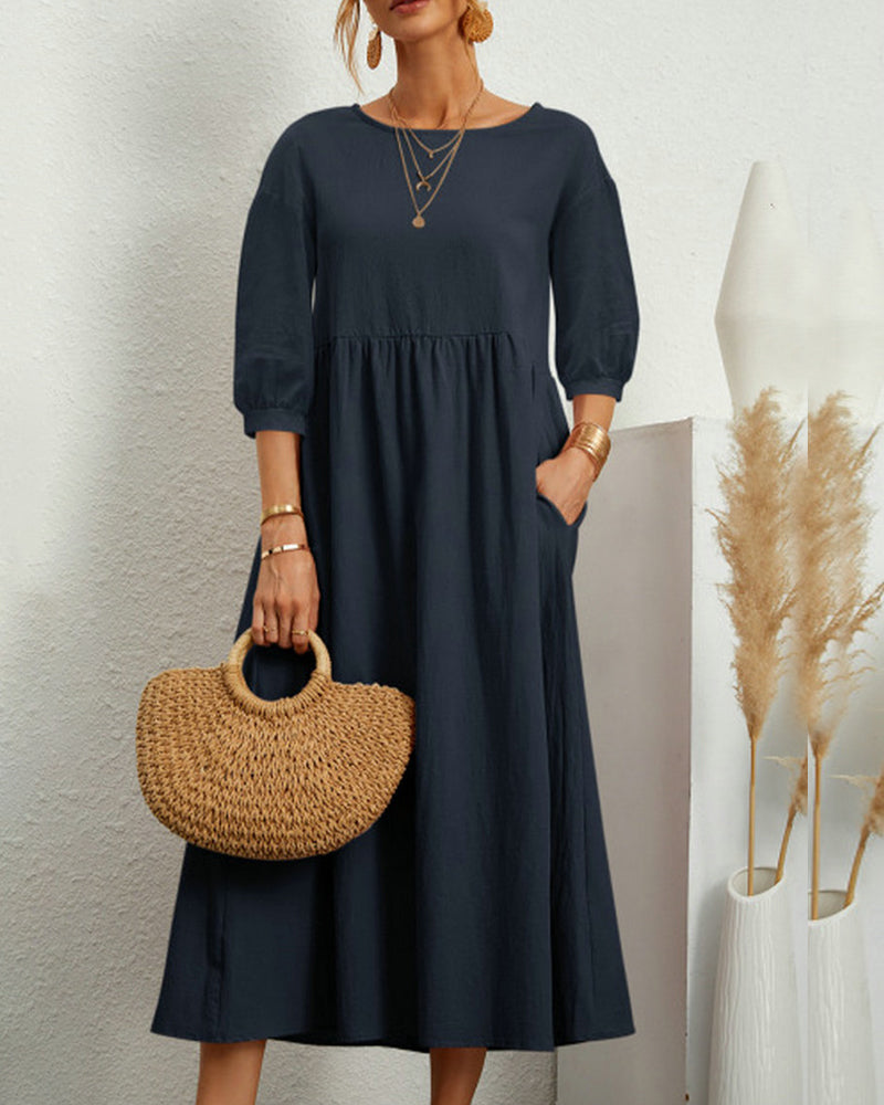 Loose Fit Bell Sleeve Dress