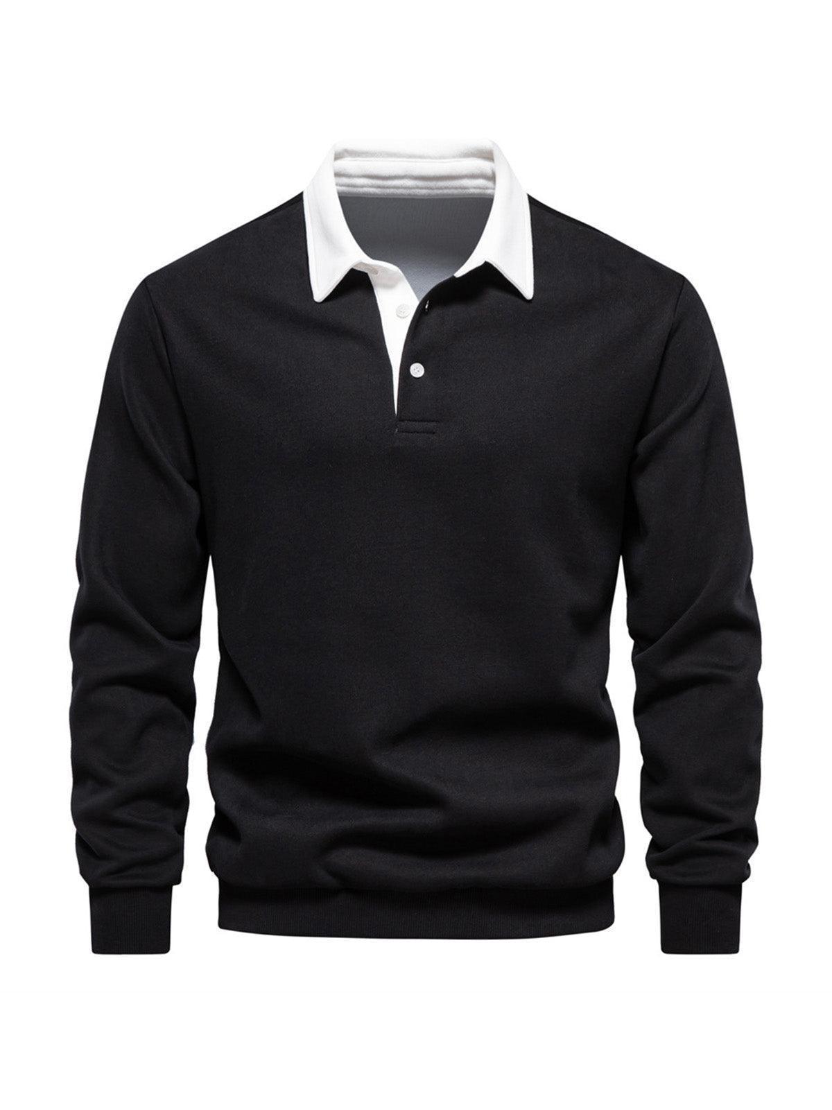 Classic Men's Golf Casual Button Down Sweatshirt