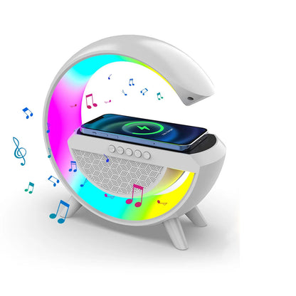 Smart Clock Radio with LED Light and Wireless Charging - Luxivelle