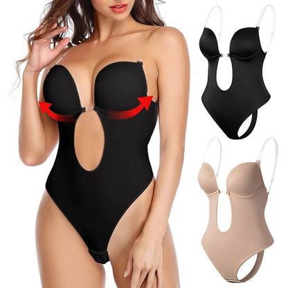 Sleek Low Back Women's Shapewear Bodysuit - Luxivelle