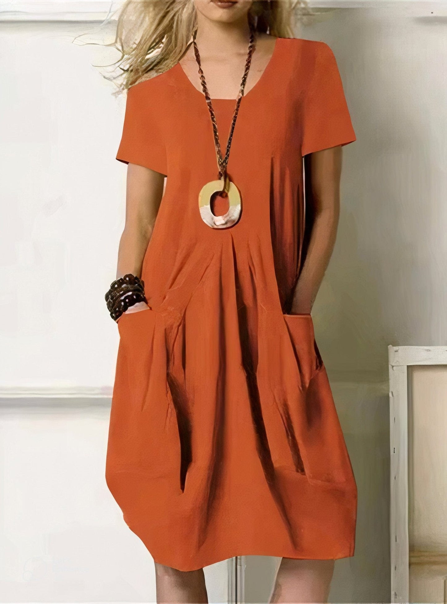 Simple Relaxed Fit Summer Dress
