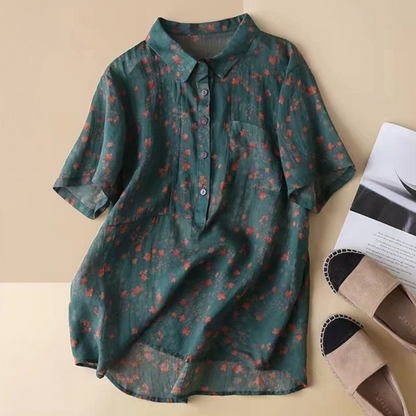 Women's Classic Floral Button Shirt - Luxivelle