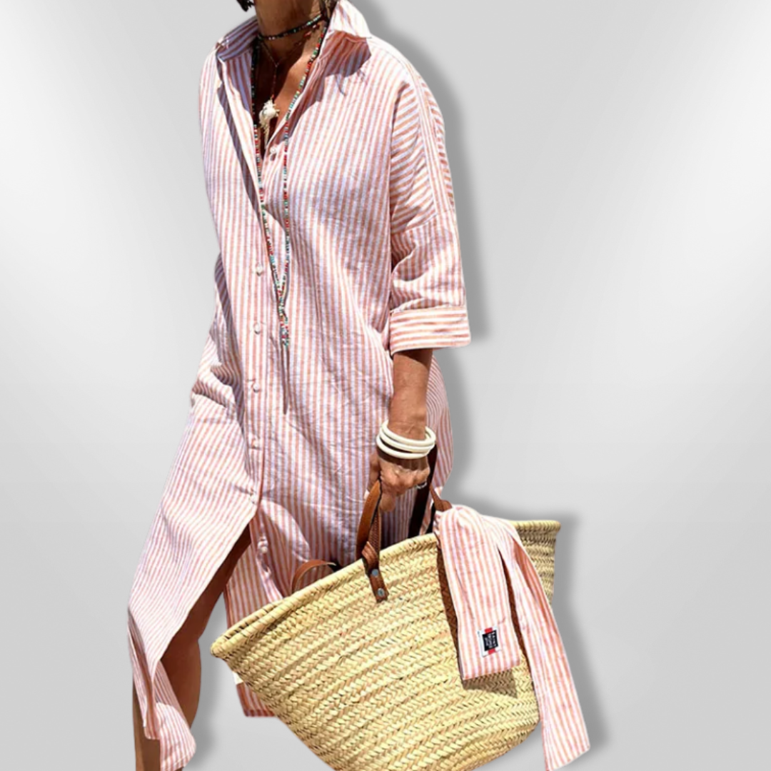 Summer | Striped shirt dress