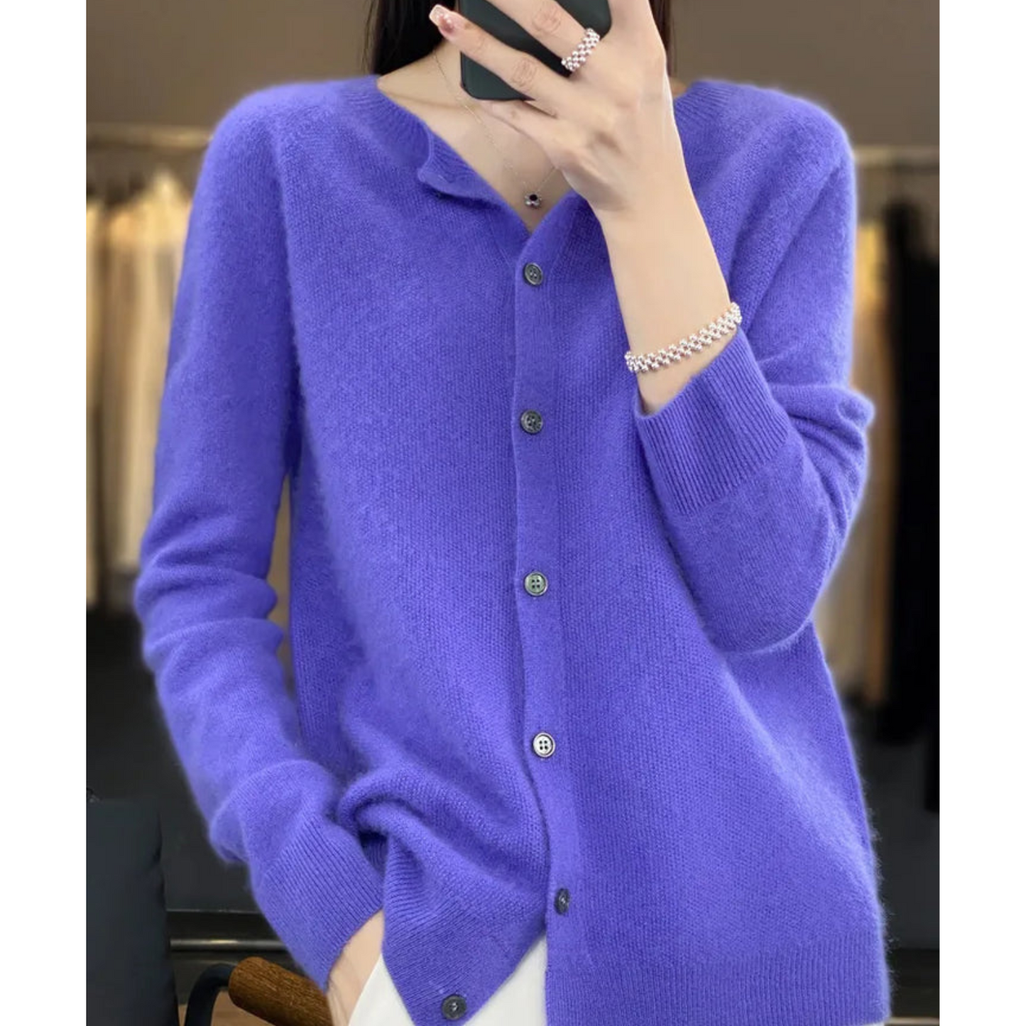 Warm Floral Crew Neck Sweater