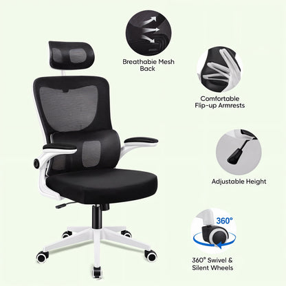 Ergonomic Mesh Desk Chair with Headrest