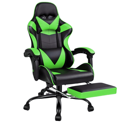 Ergonomic Gaming Chair with Massage and Footrest