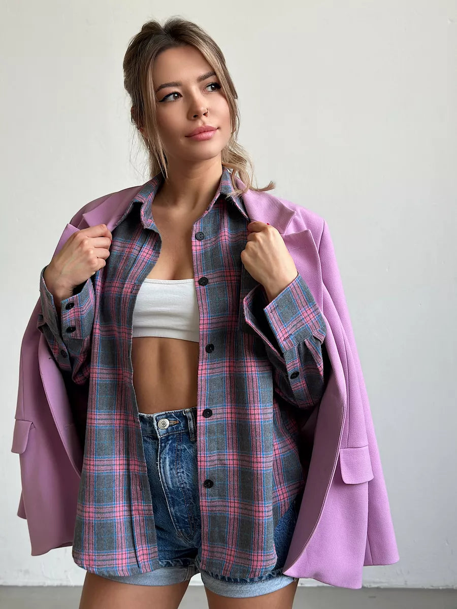 Classic Checkered Women's Flannel Shirt
