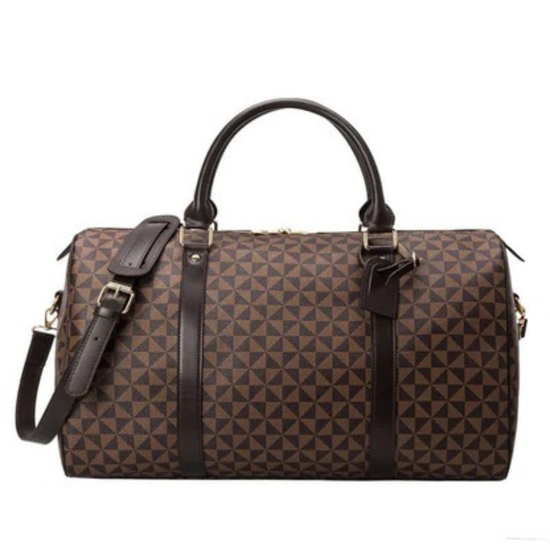 Luxury Leather Men Women Duffle Travel Bag