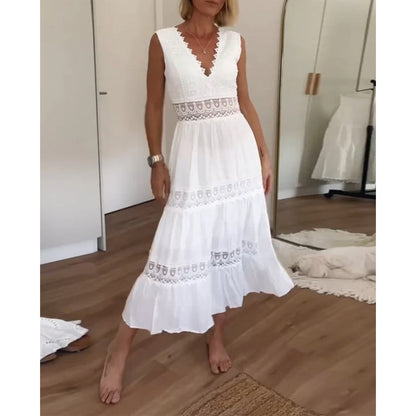 Chic V-Neck Lace Women's Dress