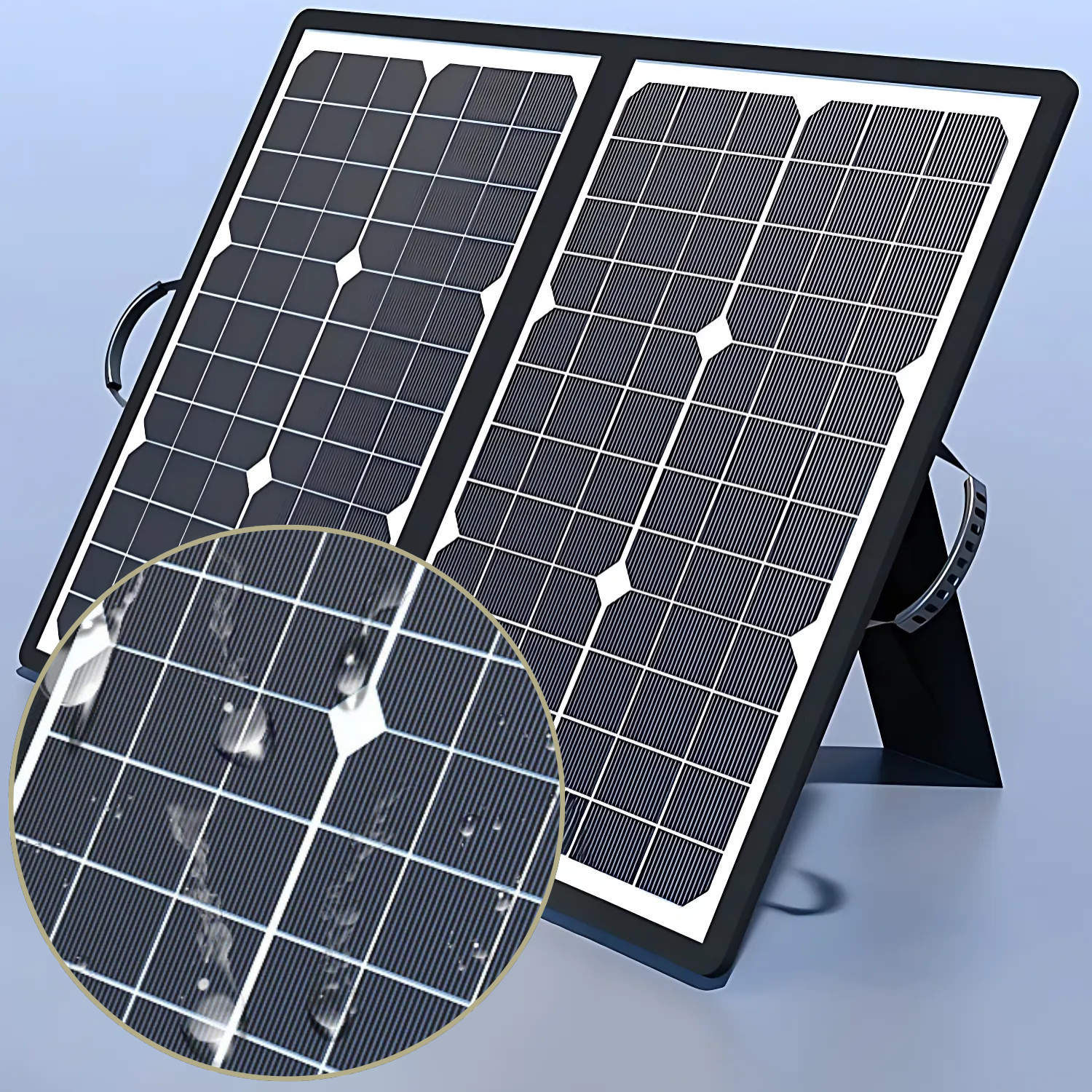 Compact 1000W Portable Solar Power Charger Kit - Luxivelle