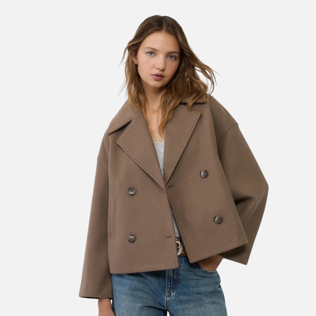 Women's Elegant Short Double-Breasted Jacket