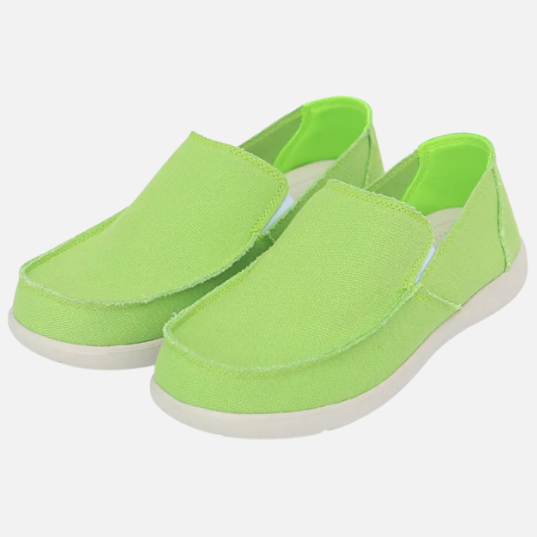 Men's Canvas Slip-On Loafers - Casual Lightweight Walking Shoes