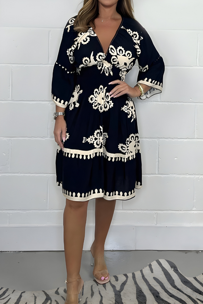 Slimming Mid Length Women's Dress - Luxivelle