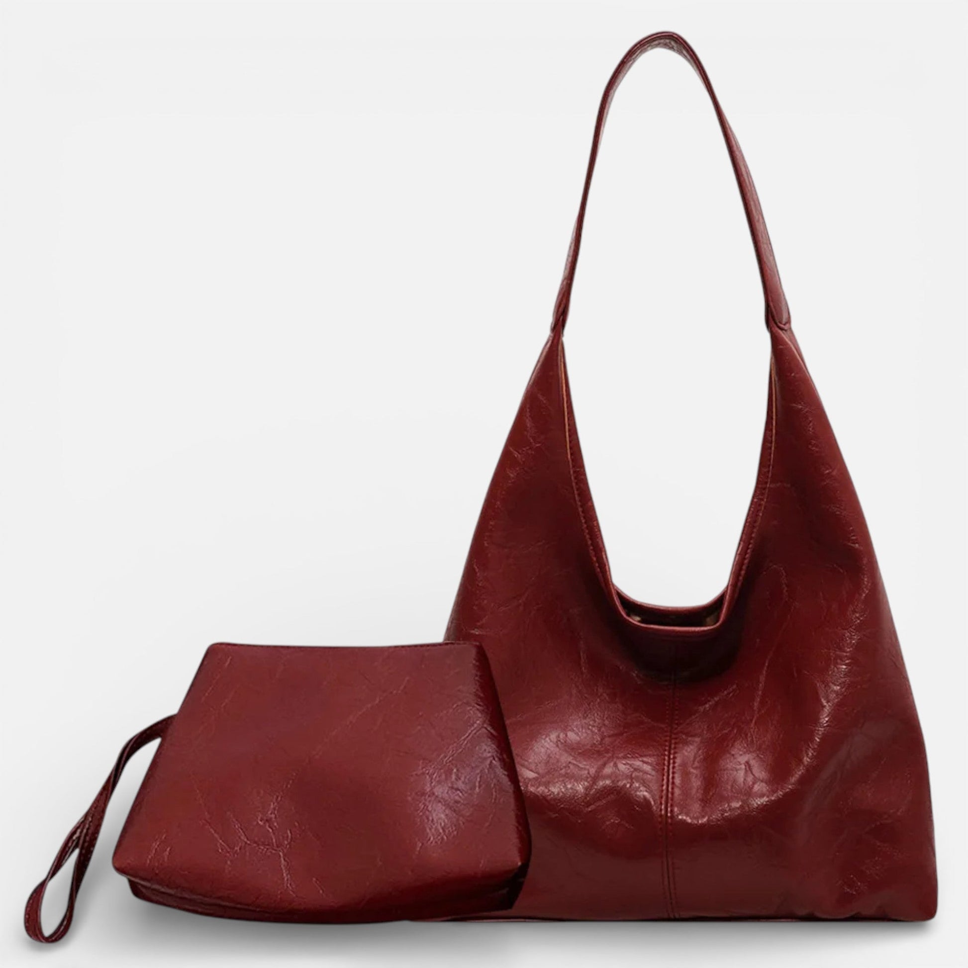 Ladies Genuine Leather Handbag Tote Set - Luxivelle