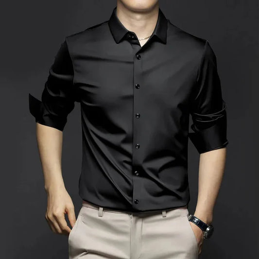 Classic Fit Mens Long Sleeve Dress Shirt - Luxivelle