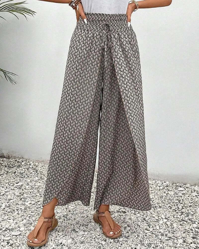 Loose Fit Wide Leg Pants - Comfortable & Breathable