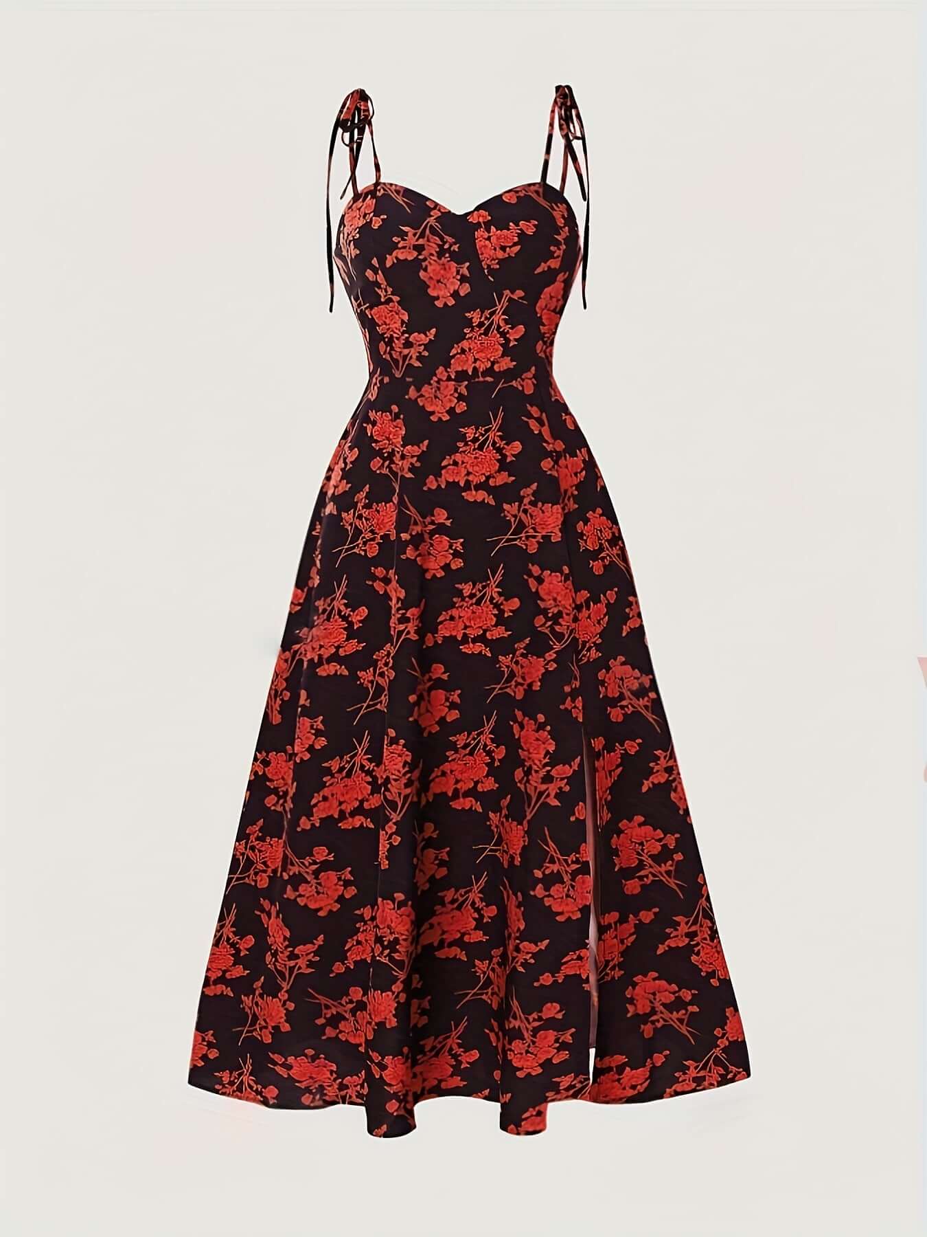 Pretty Floral Summer Dress with Adjustable Straps