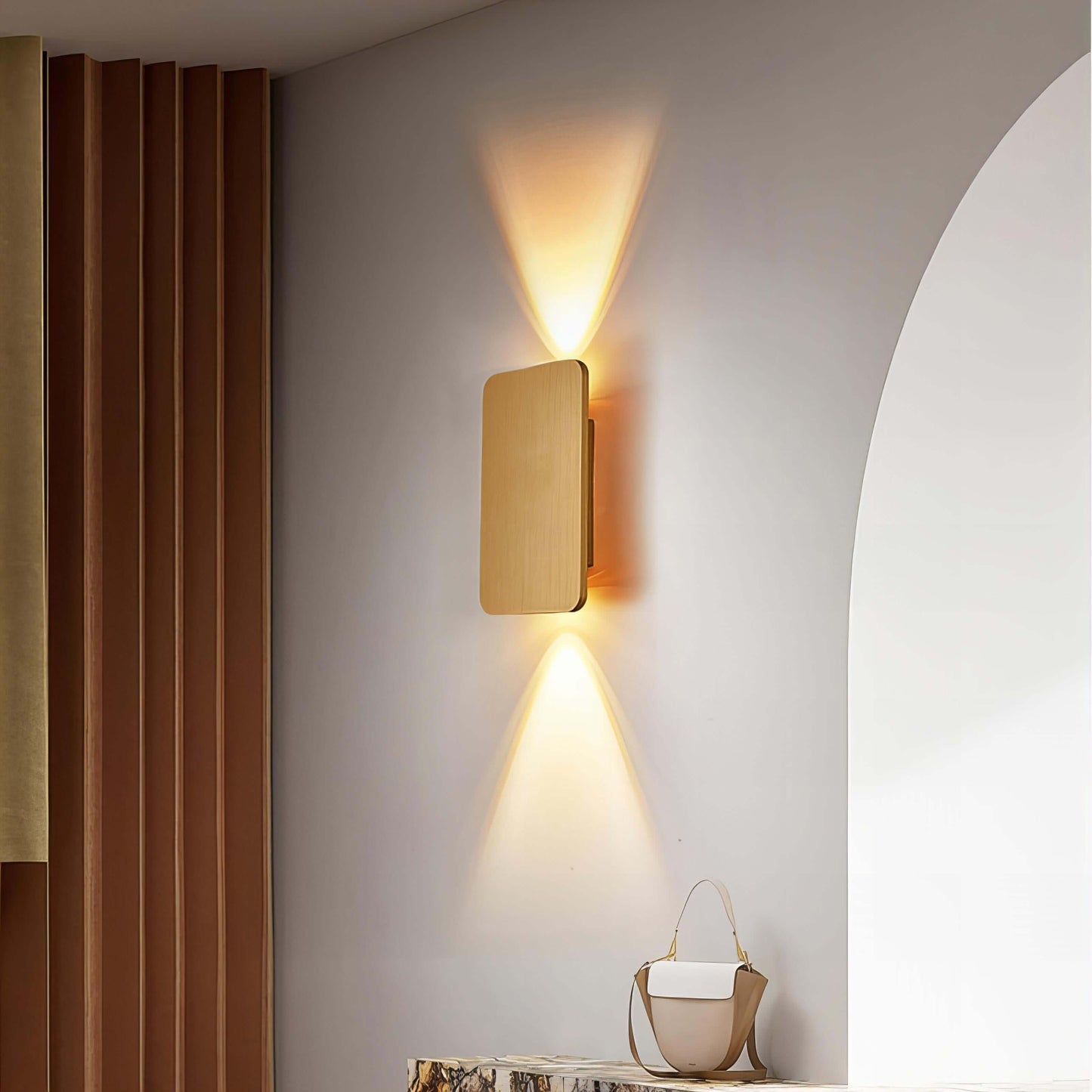 Versatile Rectangular Wall Light with Dimmable LED