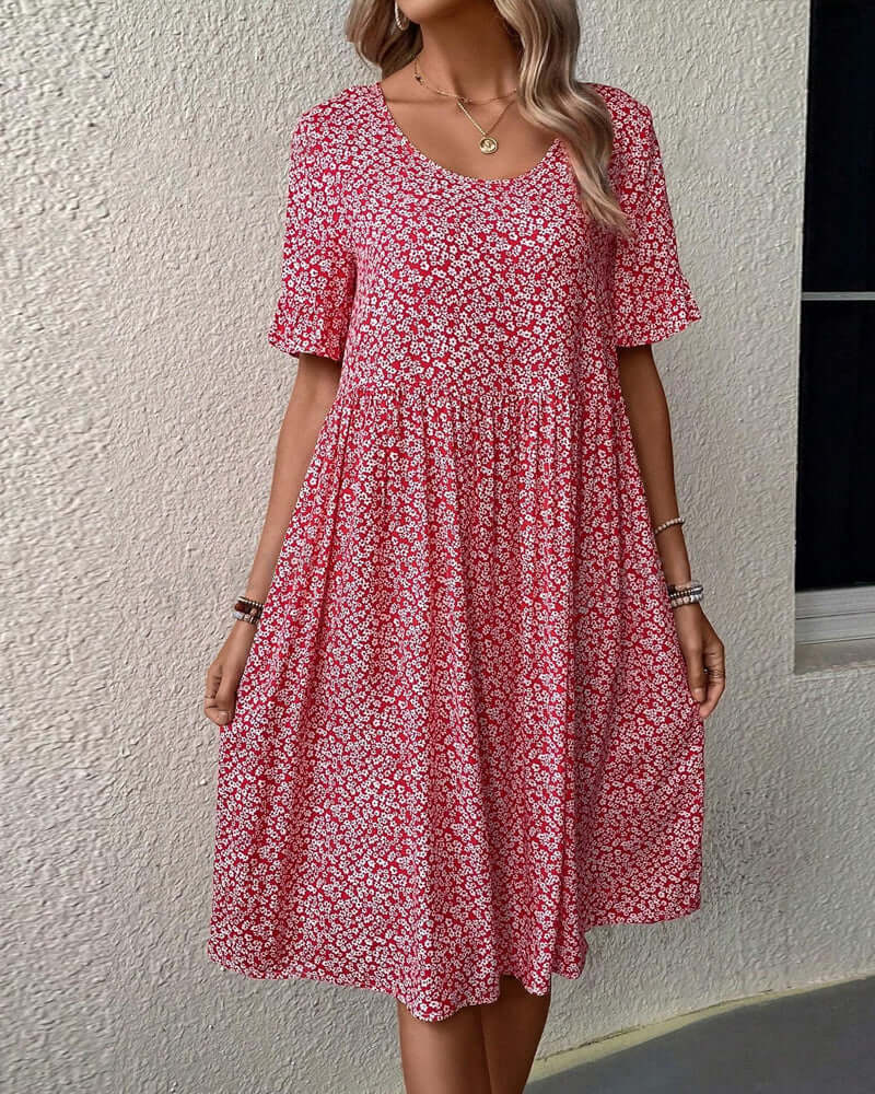 Airy Floral Print Summer Dress