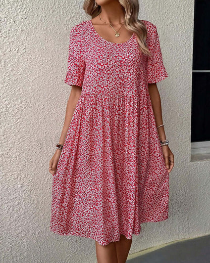 Airy Floral Print Summer Dress