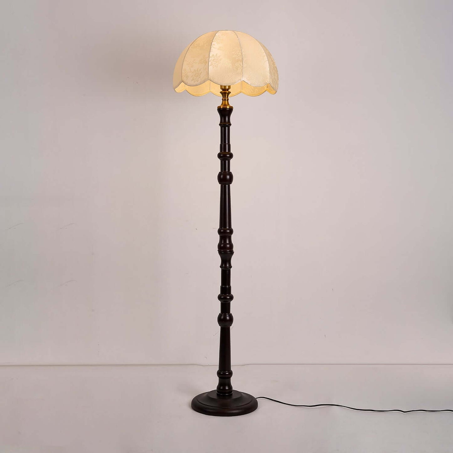 Classic Wood Table Lamp with Linen Shade
