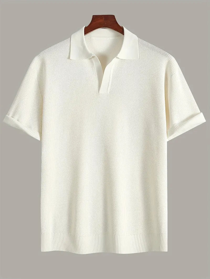 Comfortable Men's Short Sleeve Polo Shirt Summer Tee - Luxivelle
