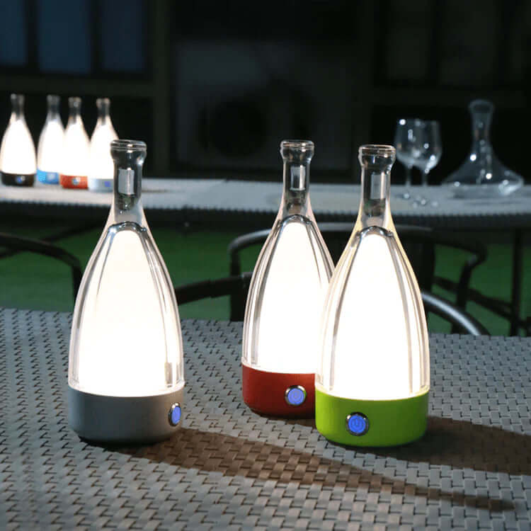 Battery Powered Wine Bottle Table Lamp