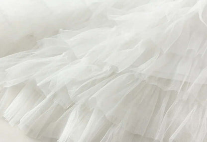 Fluffy Midi A-Line Flowy Skirt for Women
