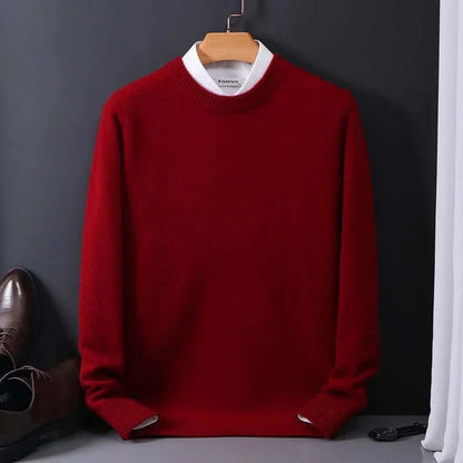 Premium Men's Cozy Cashmere Crew Sweater