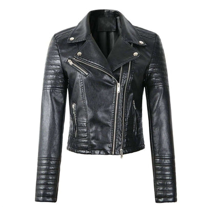 Vintage Style Leather Motorcycle Jacket - Luxivelle
