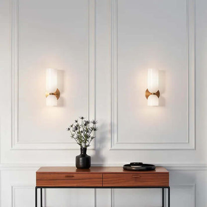Stylish Double Glass LED Wall Light Fixture